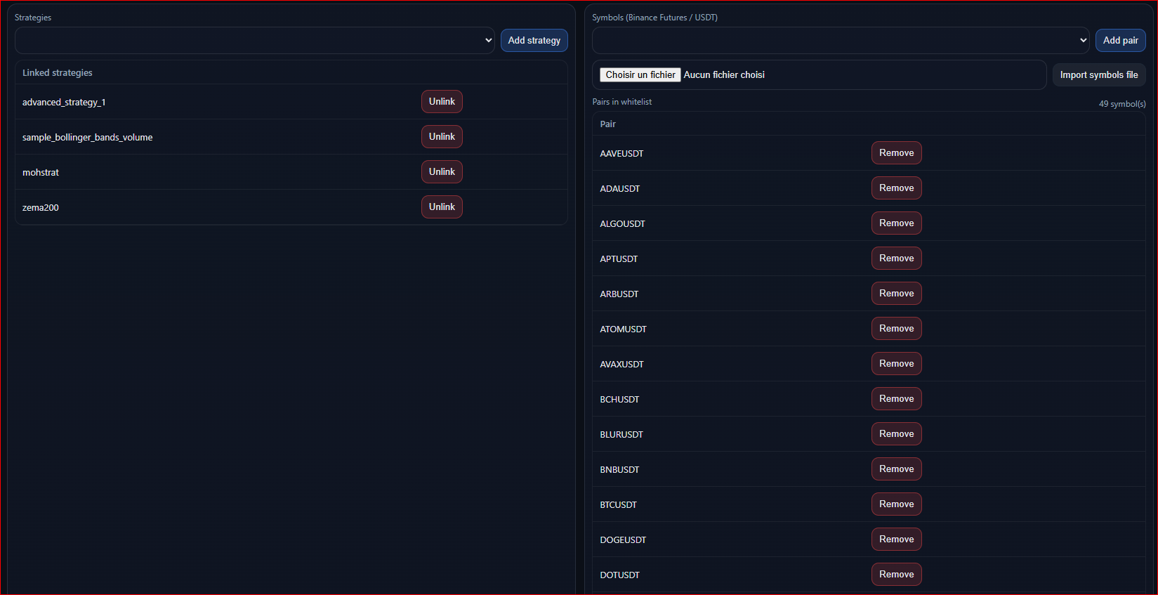 Multi-Strategy per Whitelist